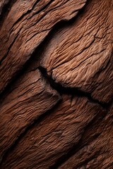  A tight shot of a wooden sculpture resembling a tree trunk