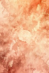 Fototapeta premium Calm Autumn Abstract Background with Watercolor Strokes in Peach, Orange, and Deep Brown for Design