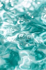  A tight shot of water's surface teeming with bubbles &ndash; both rising from below and breaking atop