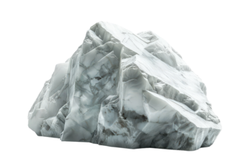 Carrara Marble on Clear Transparent Background High Resolution HD 4K Image for Use in Creative and Architectural Photography Projects