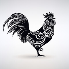 Icon of a Beautiful Rooster