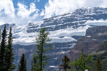 Scenic view on Plain of Six Glaciers route, Lake Louise, Canada
