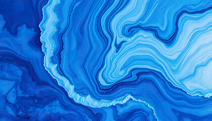 Obraz premium Abstract Expressionist Blue and White Painting