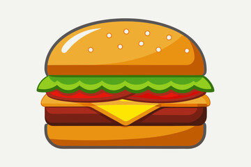 burger vector art and illustration