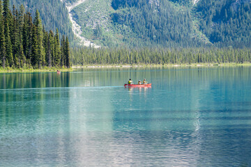 Scenic view of Emerald lake, Alberta, Canada