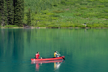 Scenic view of Emerald lake, Alberta, Canada