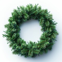 3D Christmas Wreath Made of Tree Branches