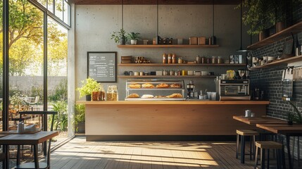 A local cafe serving organic, locally sourced meals, with a focus on eco-friendly dining