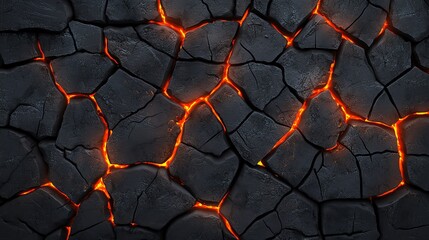 Cracked lava surface with glowing details