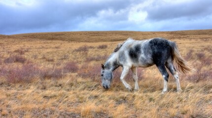 Fototapeta premium A beautiful horse in nature landscape.