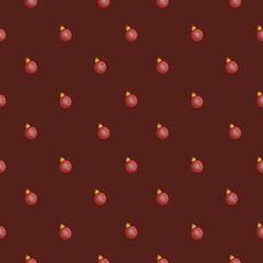Classics Seamless Small Christmas Ball Pattern with Red Background