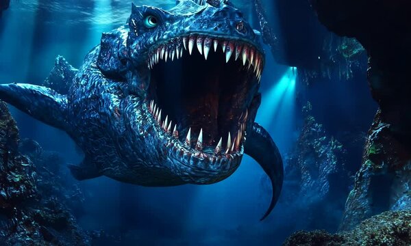 Sea Monster in the Depths