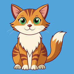 Fototapeta premium Realistic Pet Cat Vector Illustration Concepts 