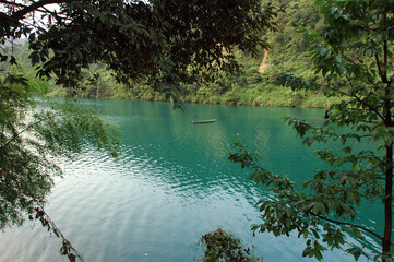 Fog scenery of Xiaodongjiang River in Chenzhou City, Hunan Province, China