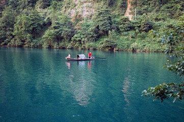 Fog scenery of Xiaodongjiang River in Chenzhou City, Hunan Province, China