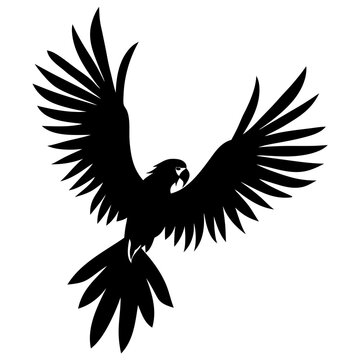 recommend clip art: macaw silhouette vector illustration black animal bird 