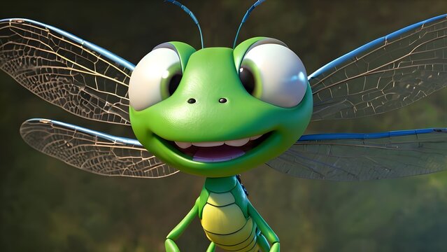 The main dragonfly, Buzzing Benny, is a bright green, wide-eyed character with a huge smile and lightning-fast wings. He&rsquo;s always zipping around, bumping into things, and making fun.
