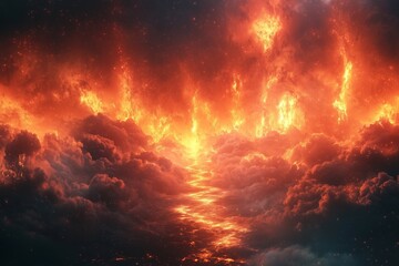 Fototapeta premium fire in the night