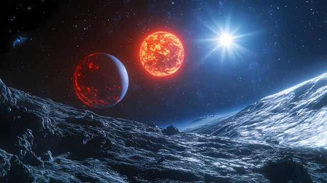 Generative AI, Alien Worlds Orbiting a Unique Binary Star System