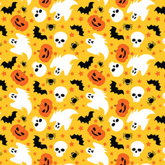 Halloween seamless pattern background.
