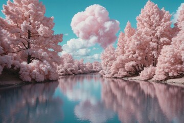 Fototapeta premium landscape with trees