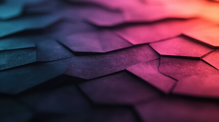 This image shows a series of soft geometrical tiles with smooth gradients that transition from pink to blue, delivering a serene and modern artistic effect.