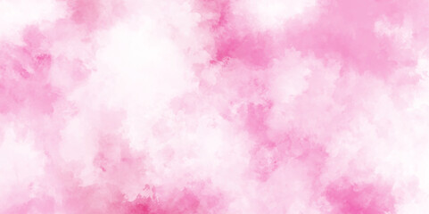 Fototapeta premium Light pink abstract watercolor background with paper texture and stains, Abstract pale pink sponge grunge clouds background for design. pink watercolor technique on watercolor paper. 