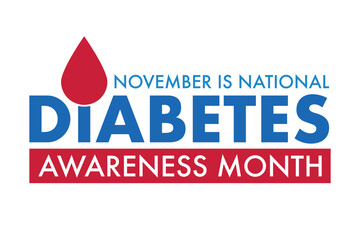 National Diabetes Awareness Month design concept . Observed in November .a time  to bring attention to diabetes.