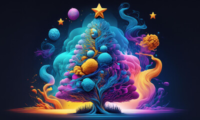 abstract christmas tree