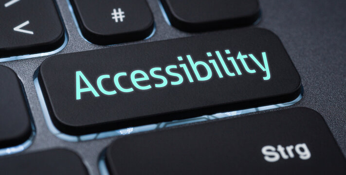  Illuminated keyboard with a labeled key - Accessibility