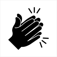 clapping icon, vector illustration, ideal for visual celebrations, and introductions isolated on a white background.