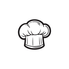 Chef Hat Iconography - Minimalist Linear Vector Design.