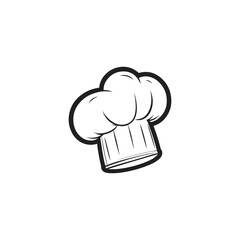 Chef Hat Iconography - Minimalist Linear Vector Design.