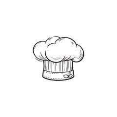 Chef Hat Icon - Linear Toque Vector Illustration.