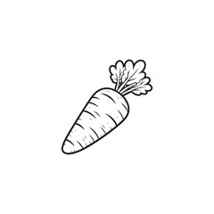 Healthy Carrot Icon - Outline Vector for Web Design.