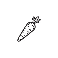 Diet Carrot Outline Icon - Simple Vector for Web and Print.