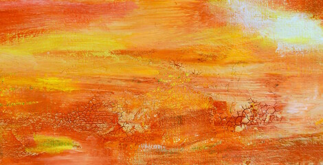 A Grunge-Inspired Painting with Water and Color Elements
