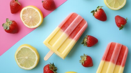 Summery Popsicles with Fruit