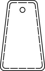 Price tag outline illustration vector