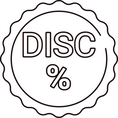 Discount outline illustration vector