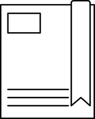 Bookmark outline illustration vector