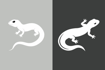 Cute Cartoon Newts Illustration with a Happy Expression