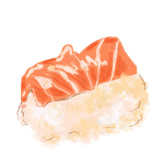 Sushi salmon illustrations