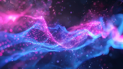 A mesmerizing abstract design featuring blue and pink waves