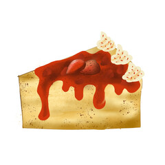Strawberry Cheese Cake illustrations