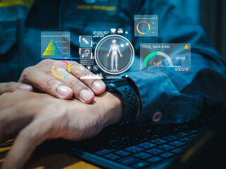 Health and Medical Technology with Digital Healthcare Icons: Medical Records, Insurance, Patient Care, Medicine, Modern Medical Technology, and Health Services for Advanced Healthcare Solutions