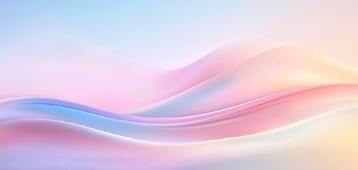 A colorful, wavy line with a pinkish hue