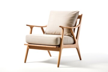 A Scandinavian-inspired wooden chair with a minimalist aesthetic and light wood finish