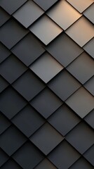 Naklejka premium A black and white photo of a building with a pattern of squares