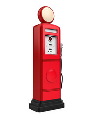 Retro Gas Pump Isolated